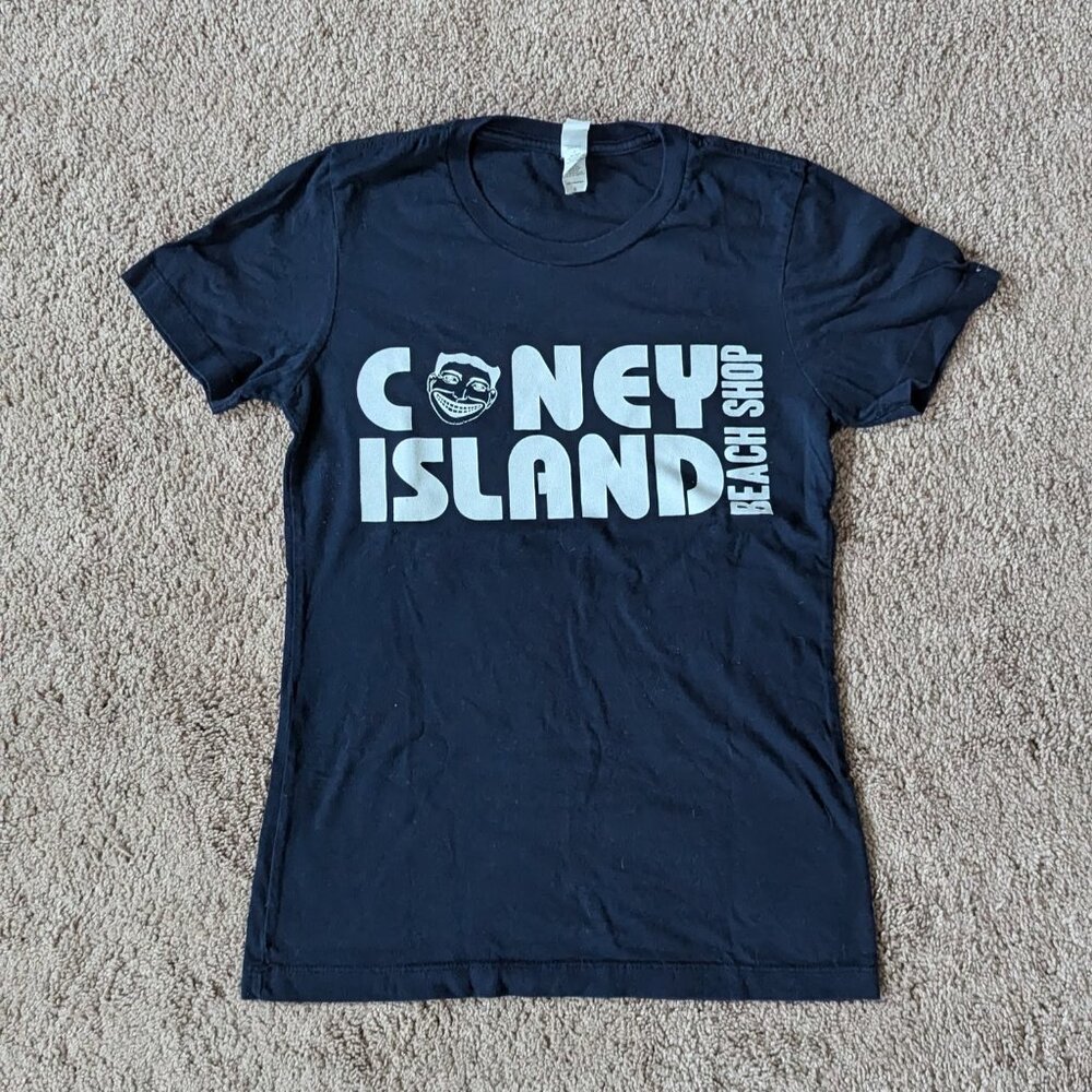 Coney Island Beach Shop Nest Level Apparel Women Navy Shirt Small